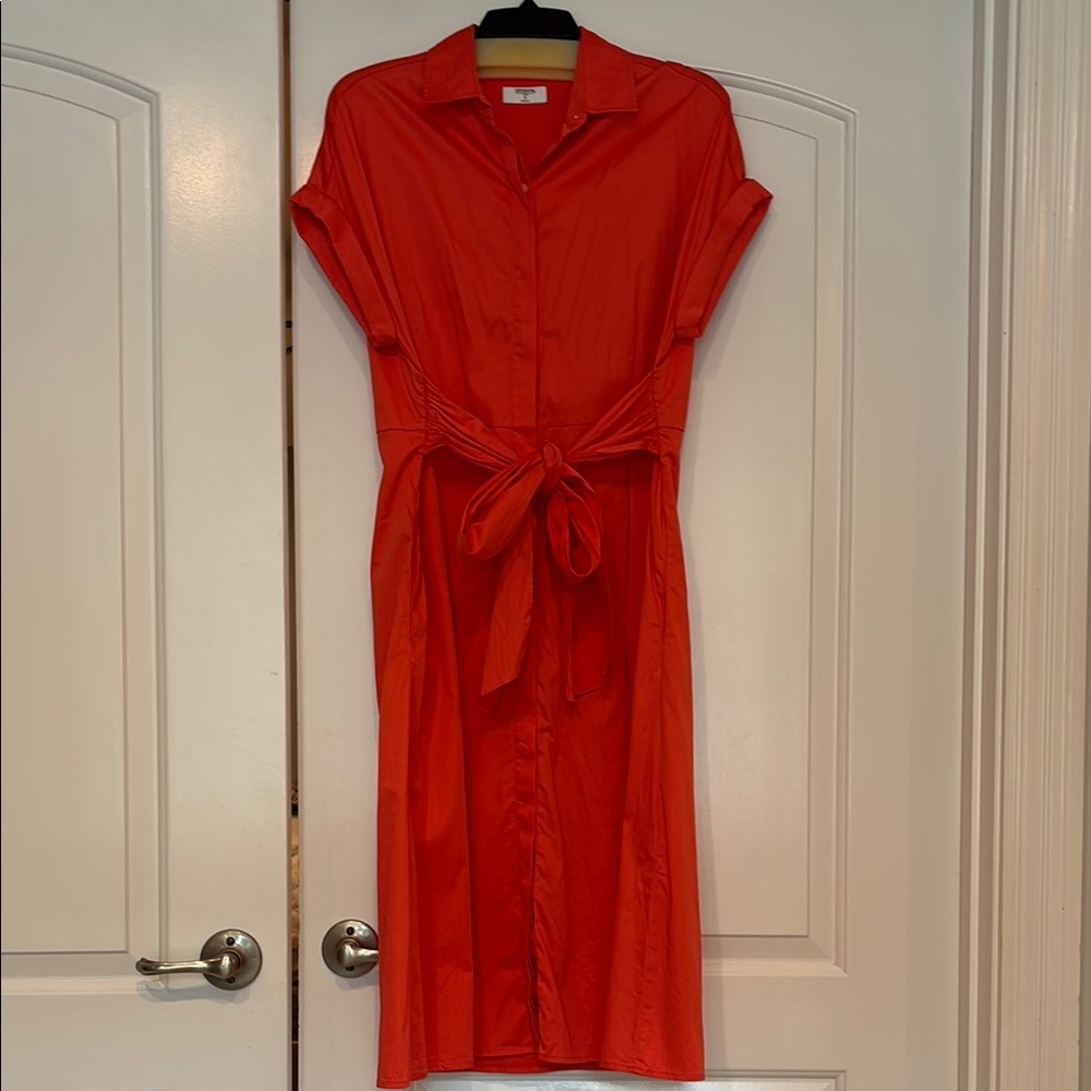 UNTUCKit Orange Shirt Dress